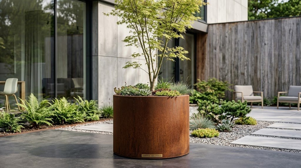 Květináč CORTEN ROTO 120